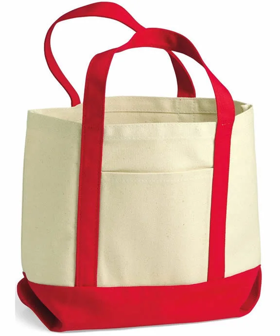 8867 - Liberty Bags Seaside Cotton Canvas Tote Bag | Red