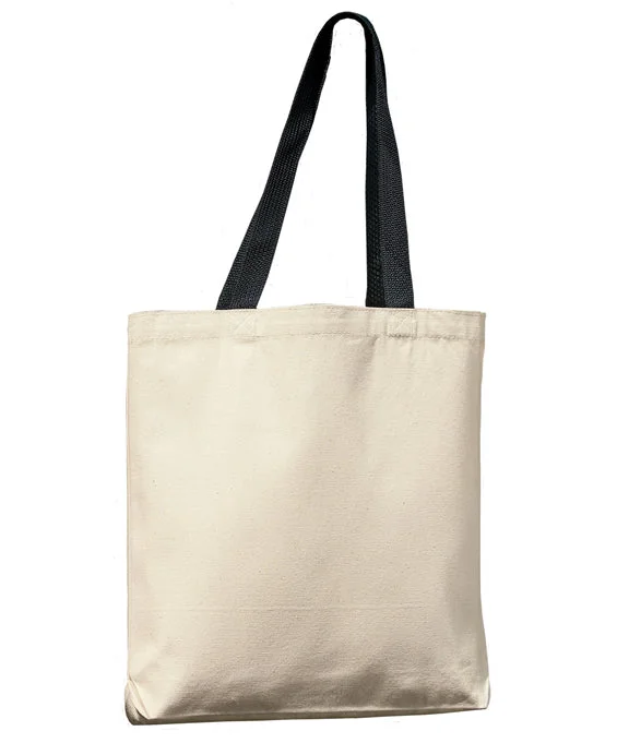 8868 - Liberty Bags Marianne Cotton Canvas Tote Bag | Natural/Black