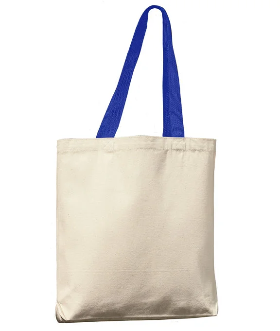 8868 - Liberty Bags Marianne Cotton Canvas Tote Bag | Natural/Royal