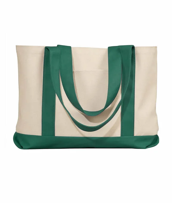 8869 - Liberty Bags Leeward Canvas Tote Bag | Natural/Forest