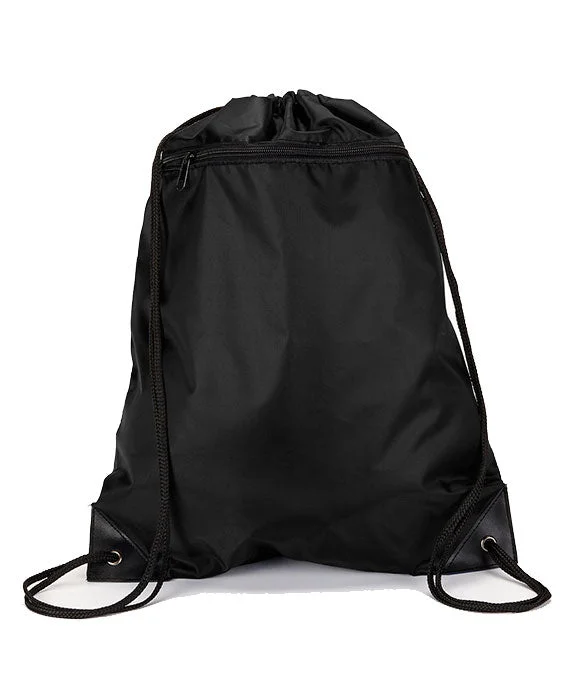 8888 - Liberty Bags Zipper Drawstring Backpack | Black