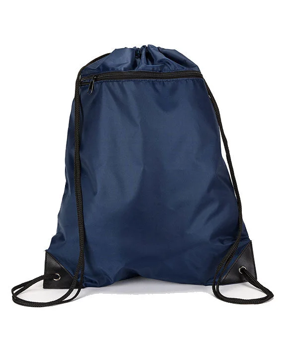 8888 - Liberty Bags Zipper Drawstring Backpack | Navy