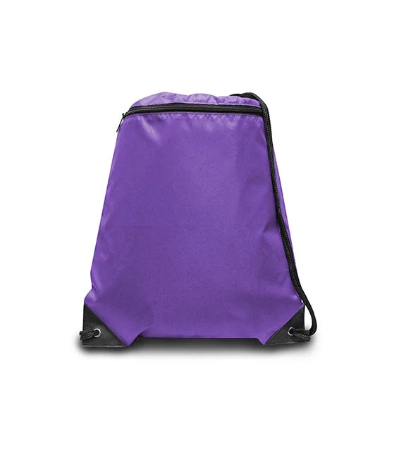 8888 - Liberty Bags Zipper Drawstring Backpack | Purple