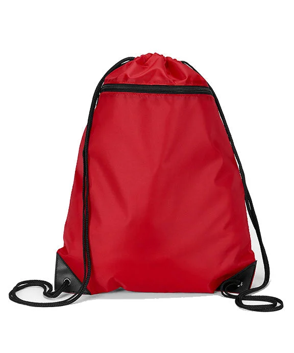 8888 - Liberty Bags Zipper Drawstring Backpack | Red