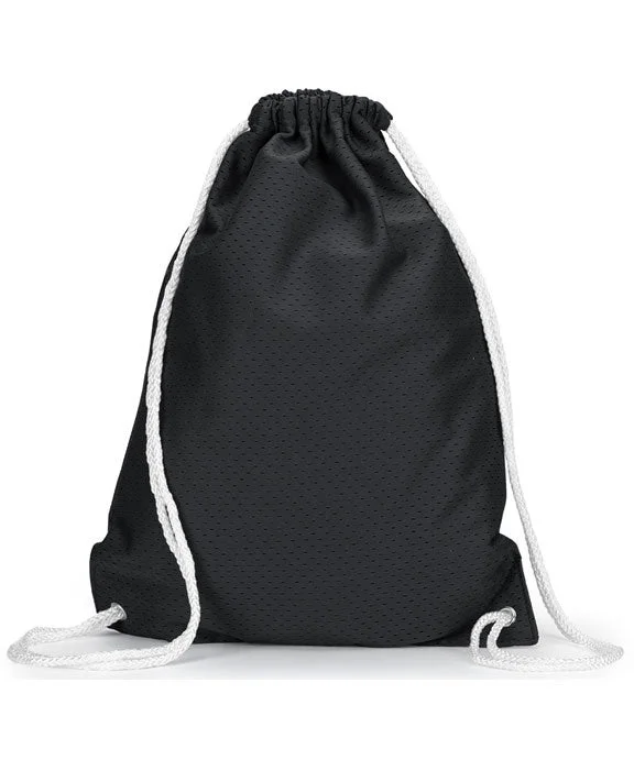 8895 - Liberty Bags Jersey Mesh Drawstring Backpack | Black