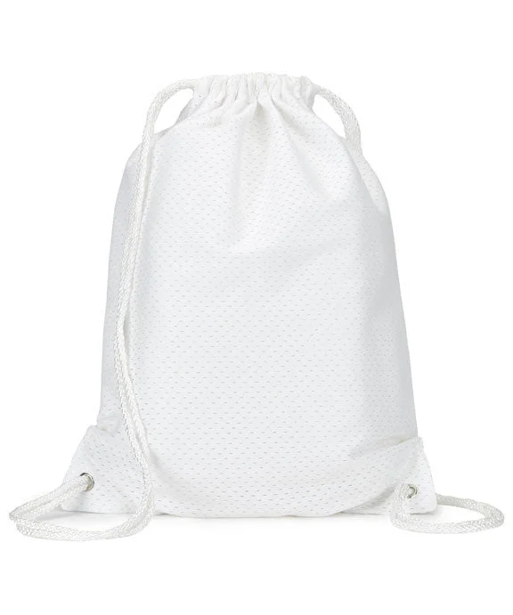 8895 - Liberty Bags Jersey Mesh Drawstring Backpack | White