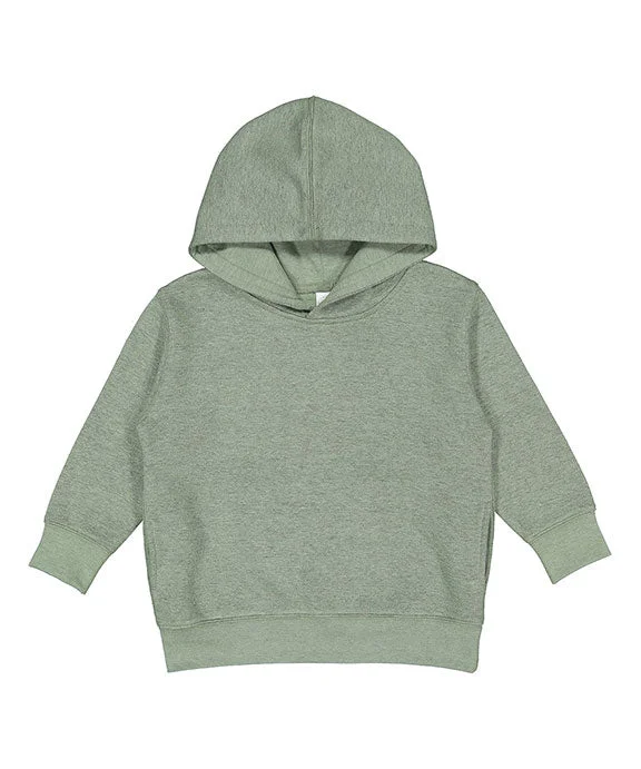 3326 - Rabbit Skins Toddler Hooded Pullover Sweatshirt with Pockets | Bamboo Blackout