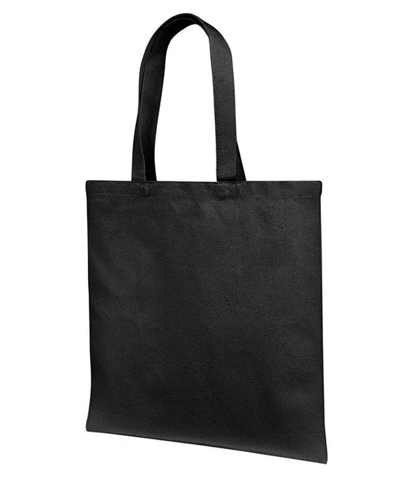 LB85113 - Liberty Bags 12 oz. Cotton Canvas Tote Bag With Self Fabric Handles | Black