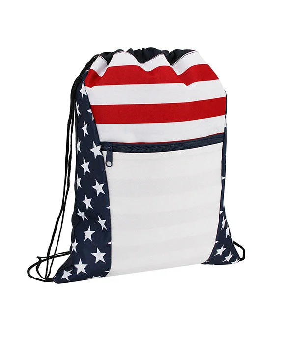 OAD5050 - Liberty Bags OAD Americana Drawstring Bag | Red/White/Blue