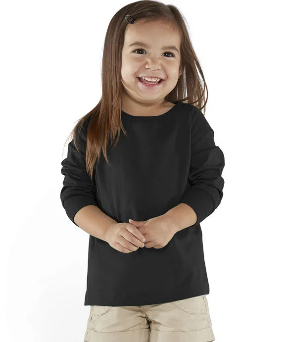 RS3302 - Rabbit Skins Toddler Long-Sleeve Fine Jersey T-Shirt | Black