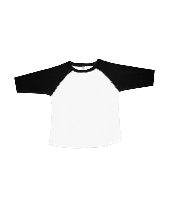 RS3330 - Rabbit Skins Toddler Baseball T-Shirt | White/Black