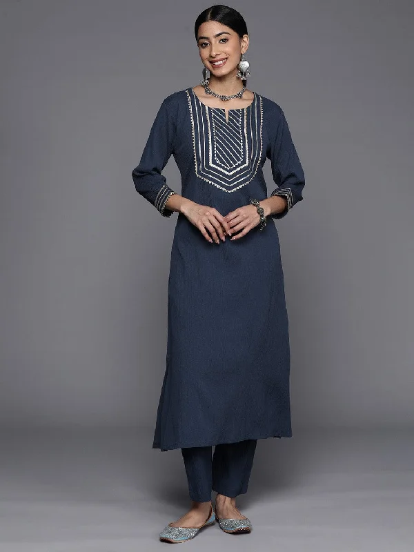 varanga geometric embellished gotta patti crepe kurta