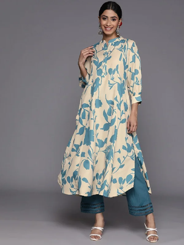 Varanga Women Floral Printed A-Line Kurta