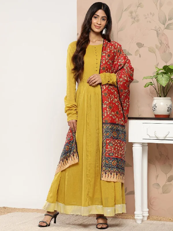 varanga women gotta patti anarkali kurta with dupatta