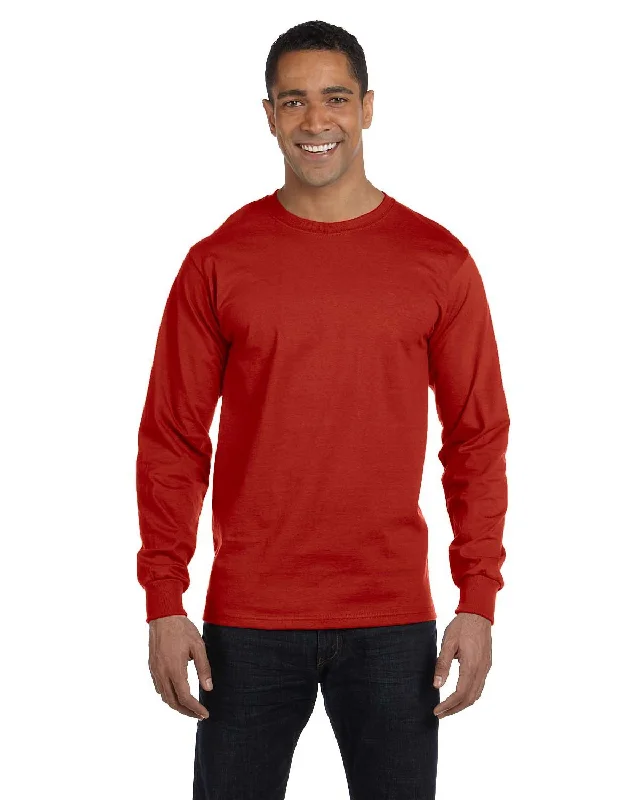 Hanes 5186 Adult Long-Sleeve Beefy-T