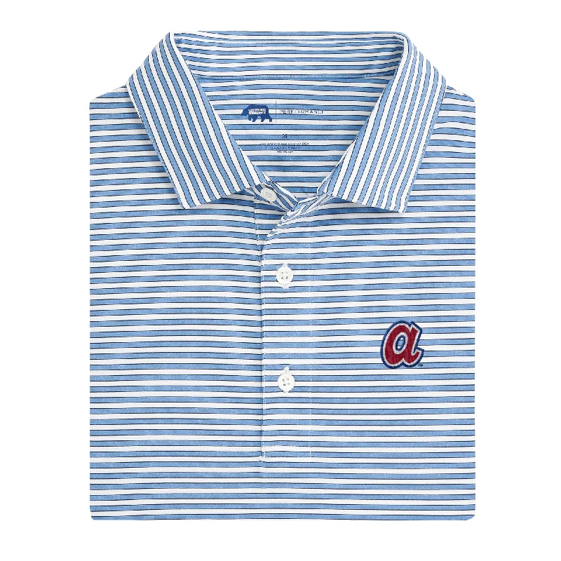 Atlanta Braves Cooperstown Mulligan Stripe Performance Polo