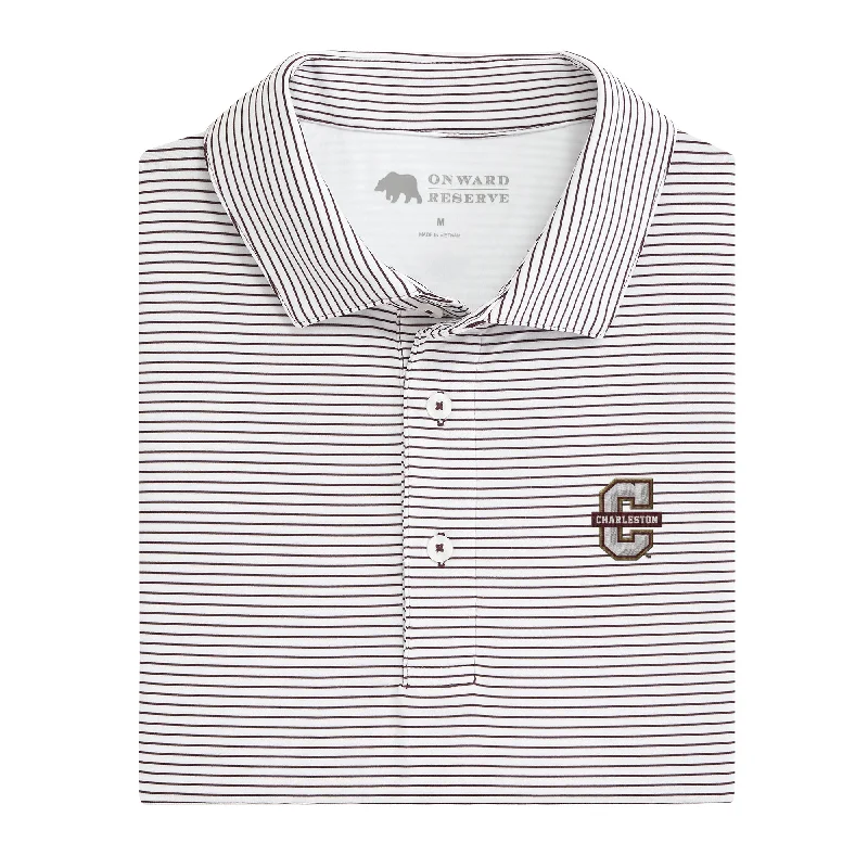 Birdie Stripe College Of Charleston Performance Polo