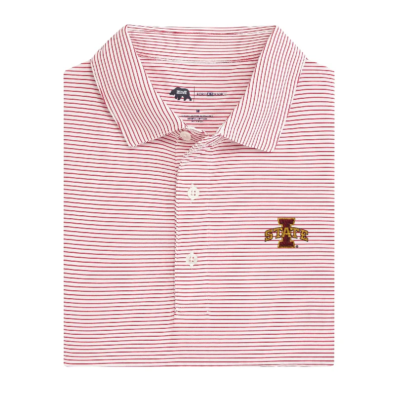 Birdie Stripe Iowa State Performance Polo