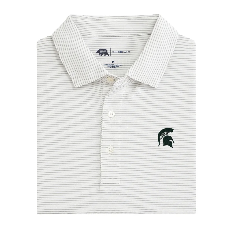 Birdie Stripe Michigan State Performance Polo