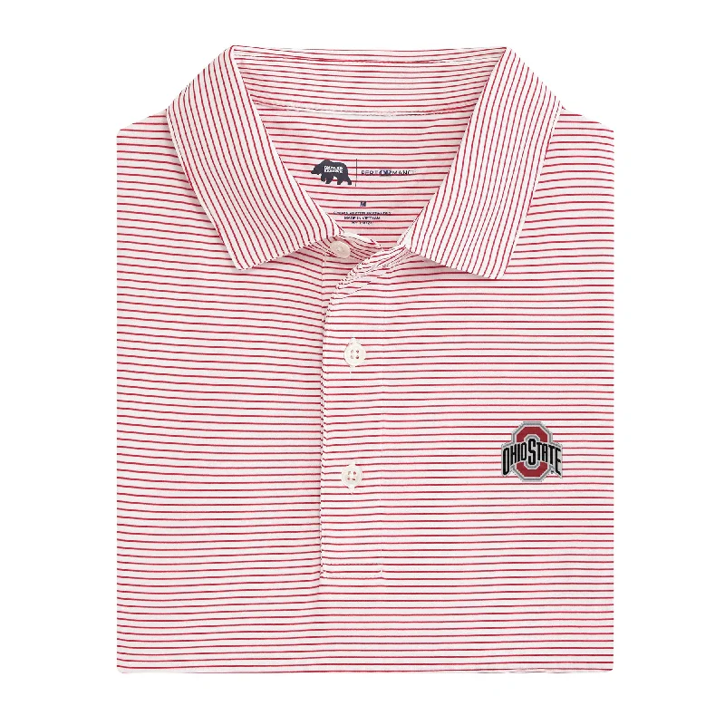 Birdie Stripe Ohio State Performance Polo