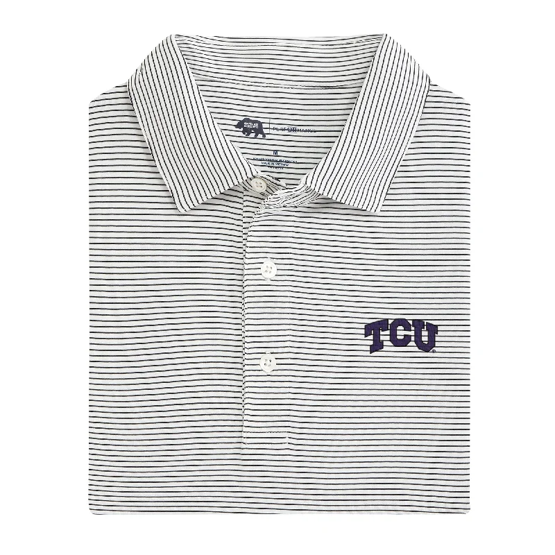 Birdie Stripe TCU Performance Polo