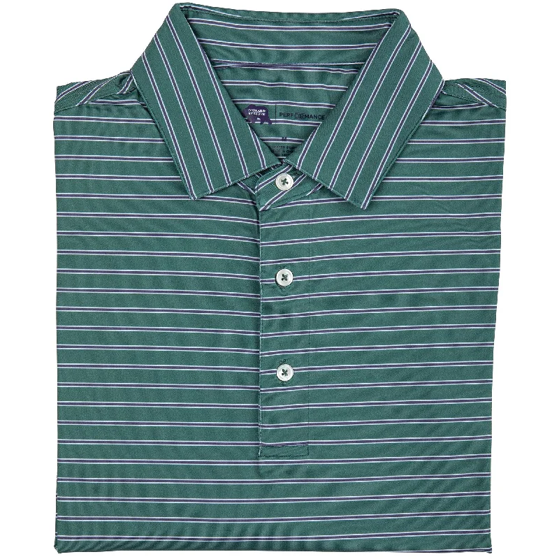 Eagle Stripe Performance Polo Sea Pine/Vintage Indigo