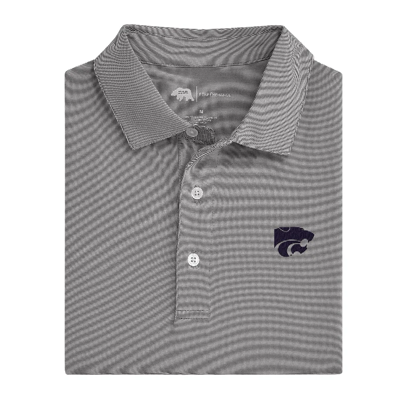 Hairline Stripe Kansas State Performance Polo