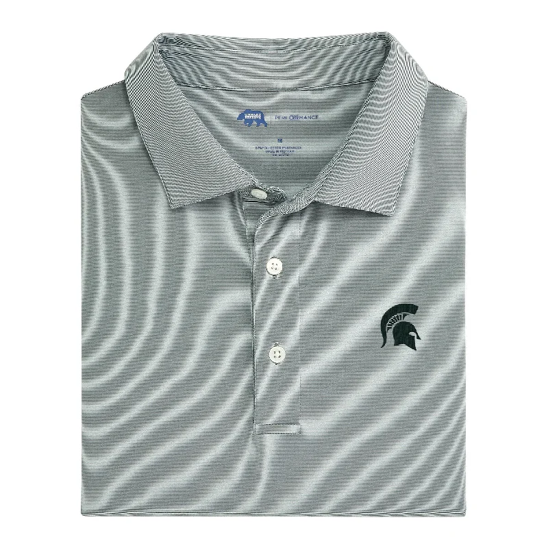 Hairline Stripe Michigan State Performance Polo