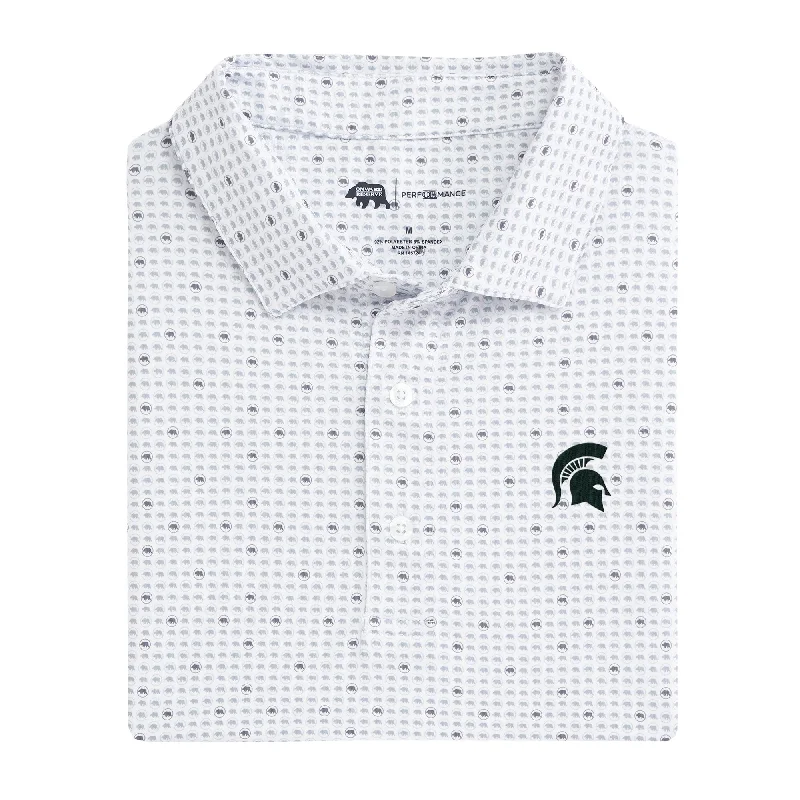 Michigan State Tour Logo Printed Performance Polo