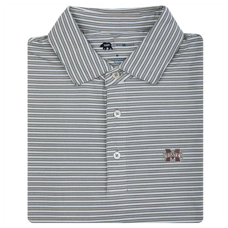 Mississippi State Mulligan Stripe Performance Polo