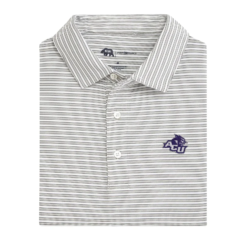 Mulligan Stripe Abilene Christian Performance Polo