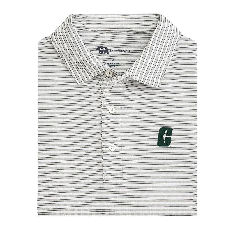 Mulligan Stripe UNC Charlotte Performance Polo