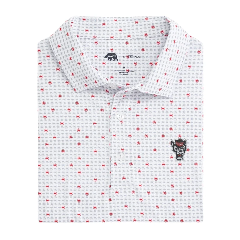 NC State Tour Logo Printed Performance Polo