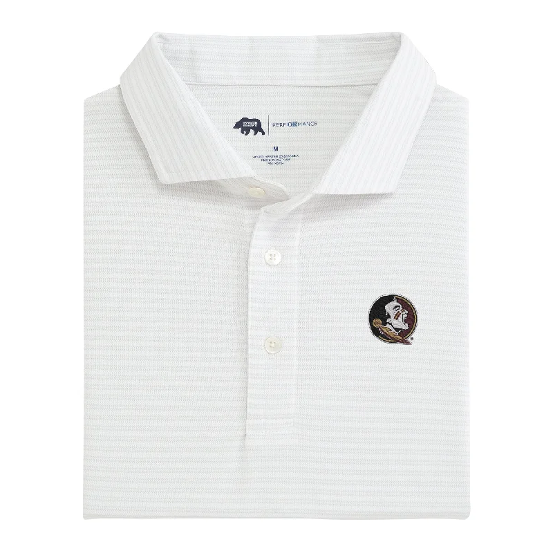 Pairing Stripe FSU Performance Pique Polo