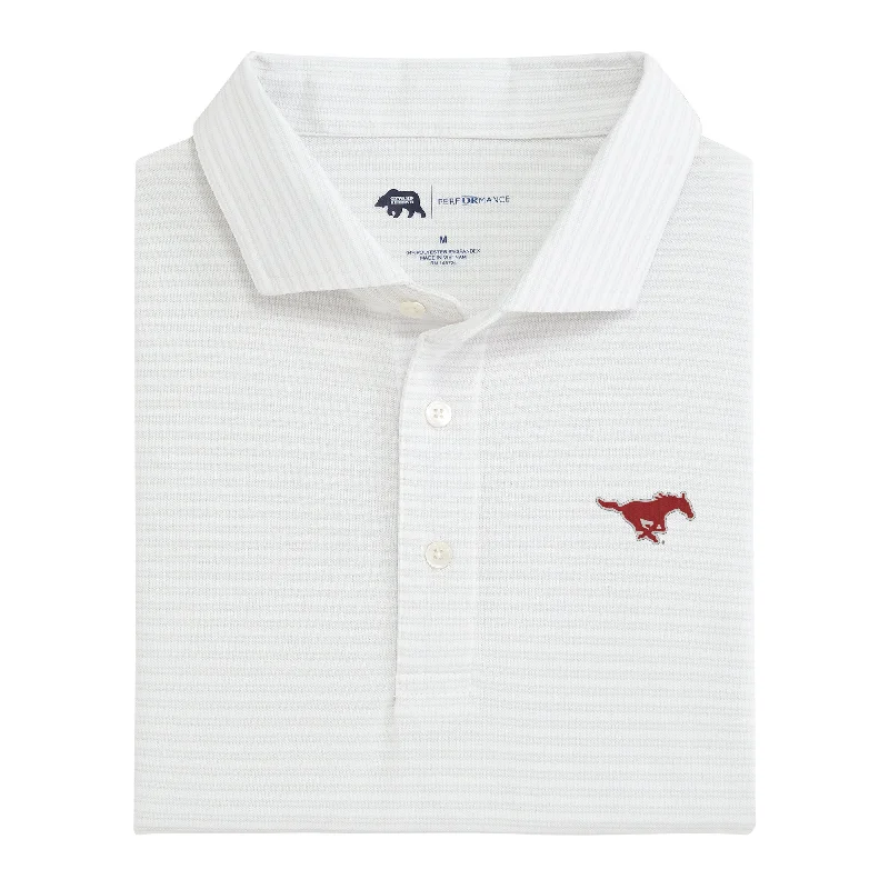 Pairing Stripe SMU Performance Pique Polo