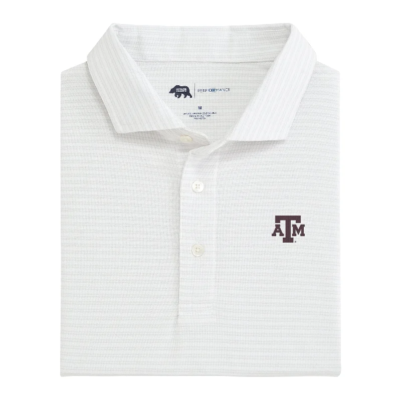 Pairing Stripe Texas A&M Performance Pique Polo