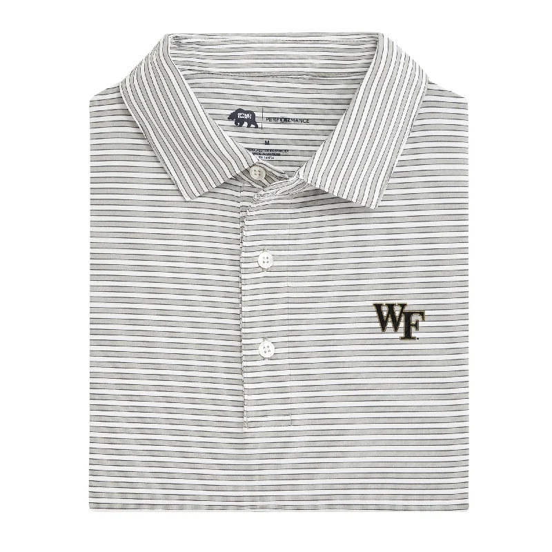 Wake Forest Mulligan Stripe Performance Polo