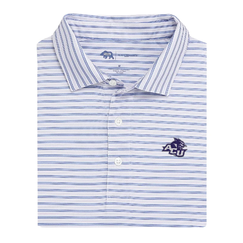 Wedge Stripe Abilene Christian Performance Polo