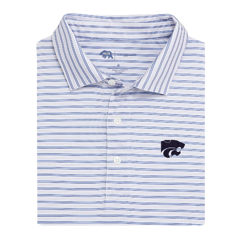 Wedge Stripe Kansas State Performance Polo