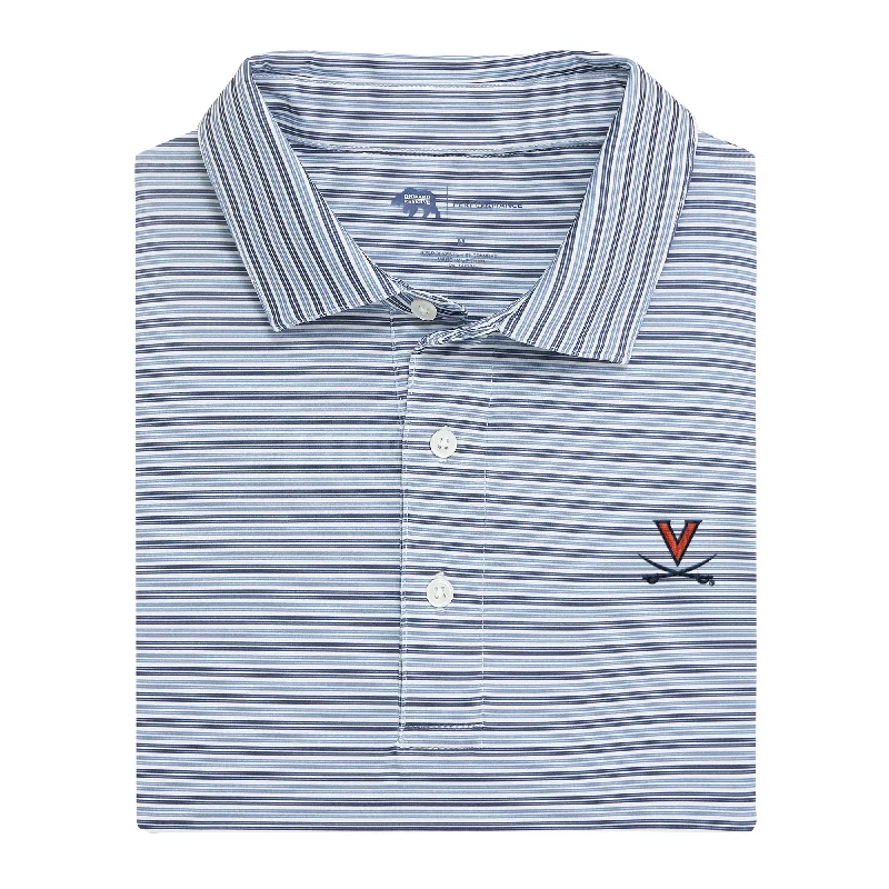 Wedge Stripe Virginia Performance Polo