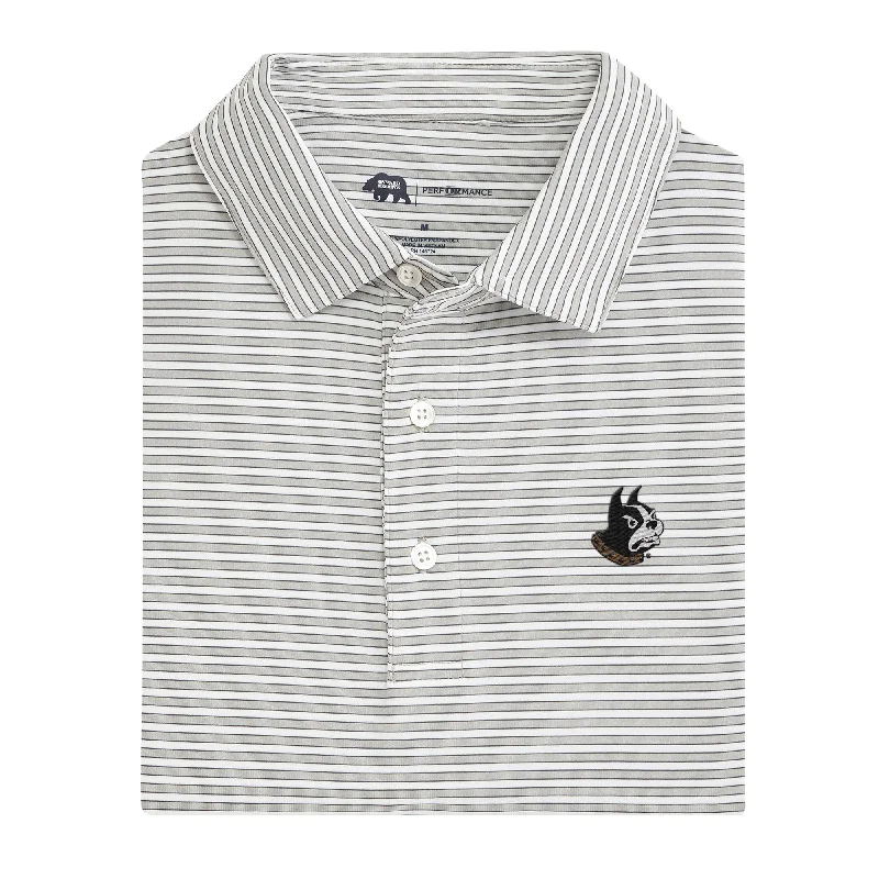 Wofford Mulligan Stripe Performance Polo