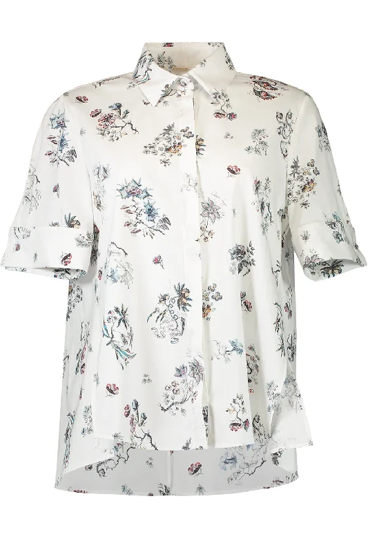 Short Sleeve Printed Trapeze Shirt