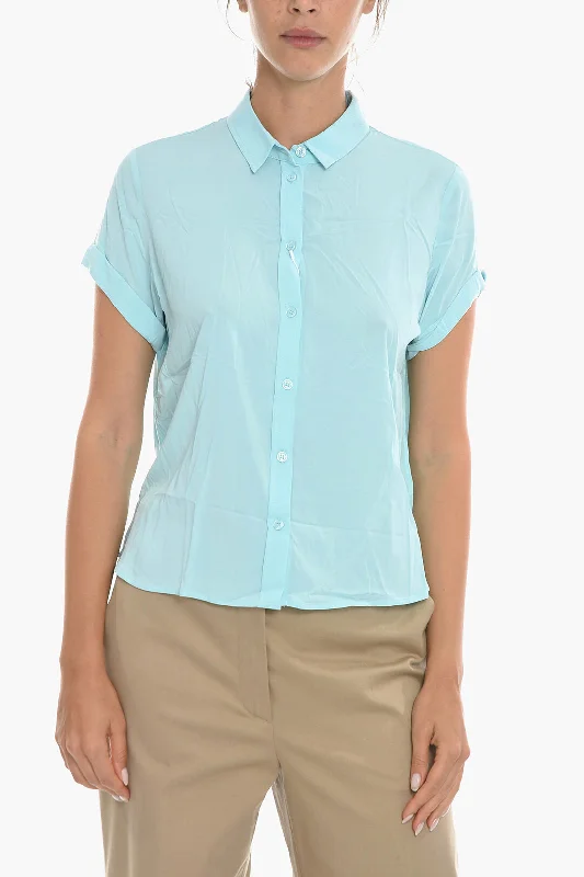 Samsoe Samsoe Solid Color MAJAN Shirt with Short Sleeve